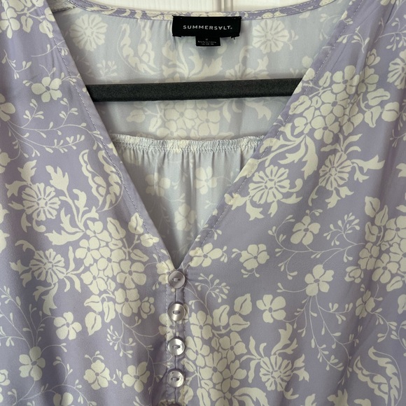 Summersalt Lavender Floral Long Sleeve Dress - Picture 3 of 4